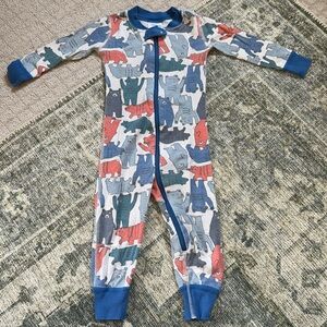 Hanna Andersson Zip Up Footless Boys Pajamas